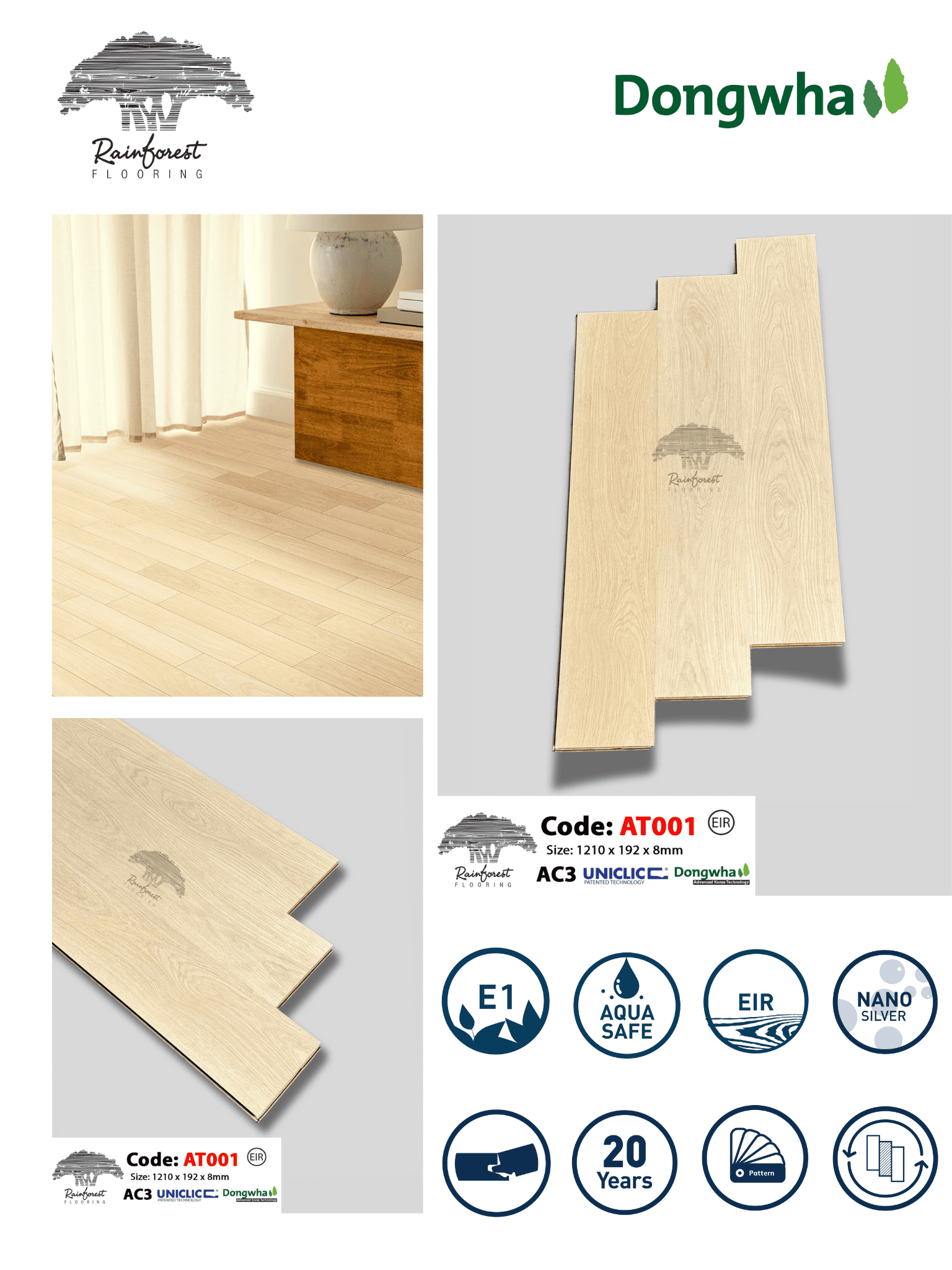 Sàn Gỗ Rainforest AT001 loctienphat.net