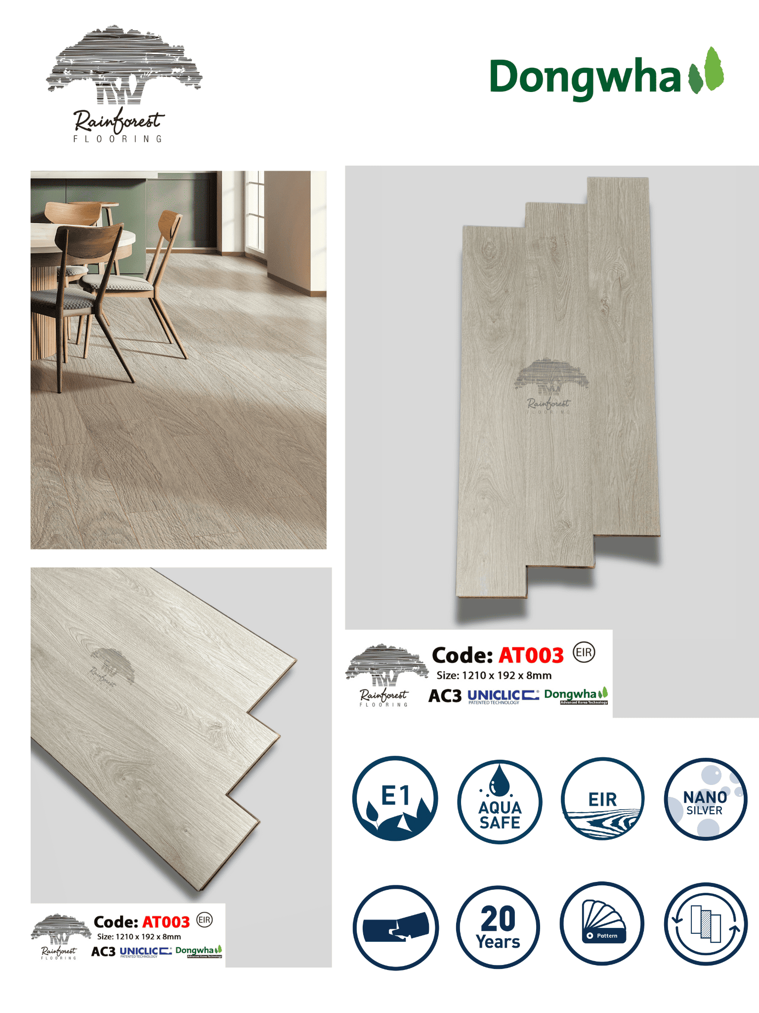 Sàn Gỗ Rainforest AT003 loctienphat.net