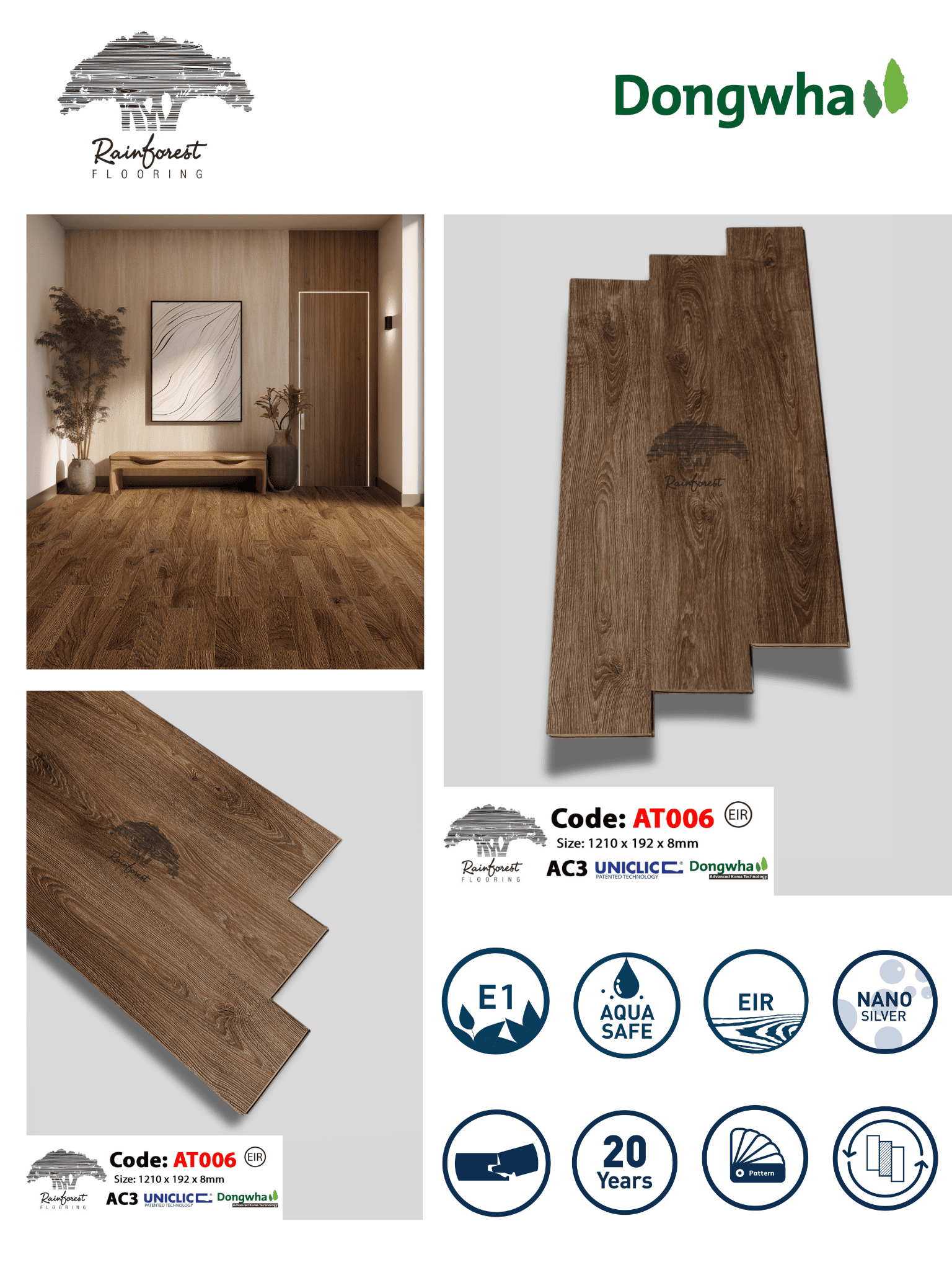 Sàn Gỗ Rainforest AT006 loctienphat